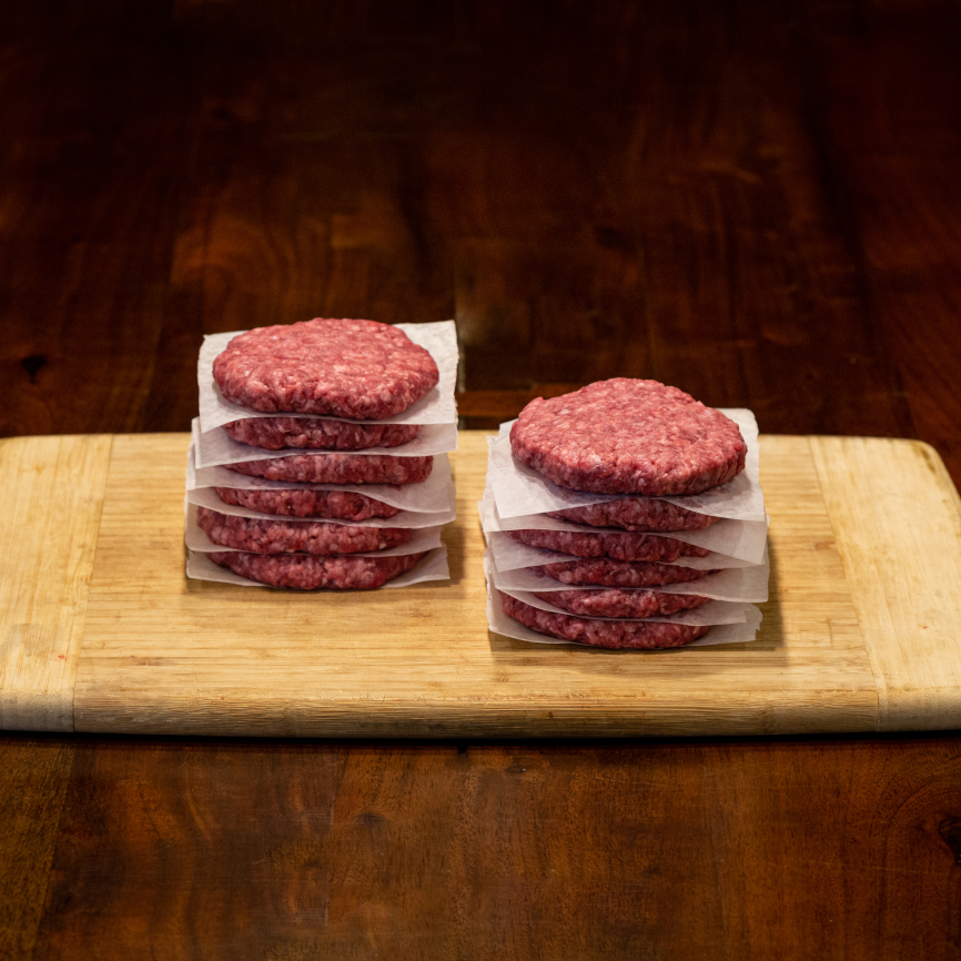 “Quarter Pounder” 4 oz. Natural Ground Beef Patties - Set of 12 - One 4 Ounces Of Meat Looks Like
